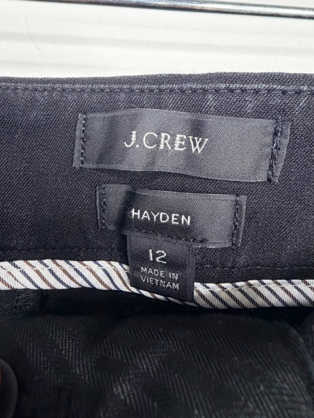 2/$30 J. Crew Hayden Kickout Crop Pant in Bi-Stretch Cotton Black 12 #A3040 - Picture 6 of 9
